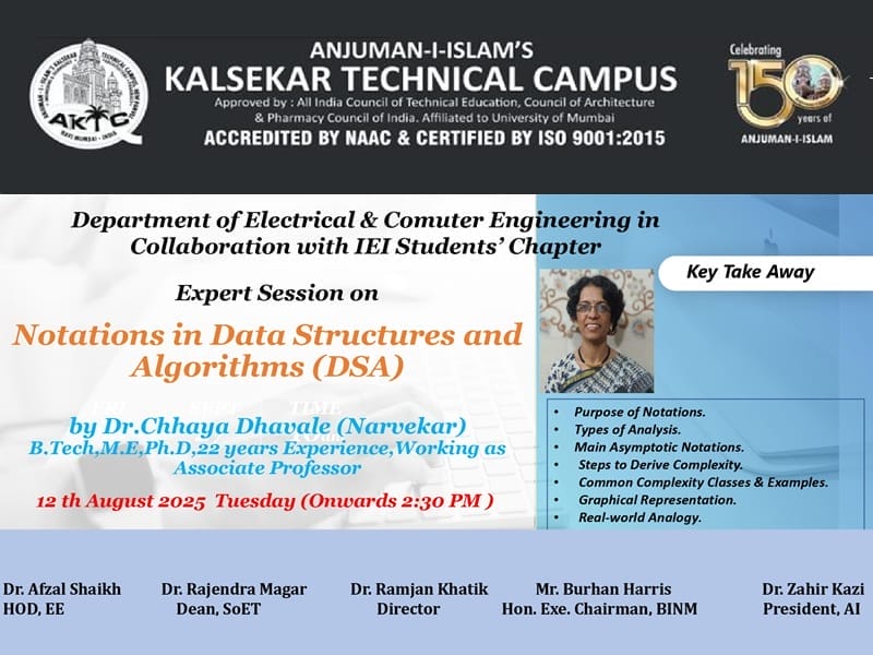 Expert Session on Notations in Data Structures and Algorithms