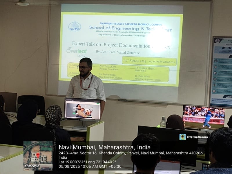 Expert Talk on Project Documentation on Latex 2025-26 - 02