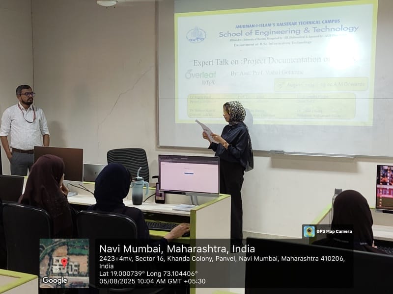 Expert Talk on Project Documentation on Latex 2025-26 - 03