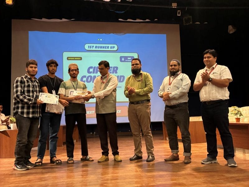 Celebrating our First Year CSE (AIML) students for securing 1st Runner-Up at Hacktoon