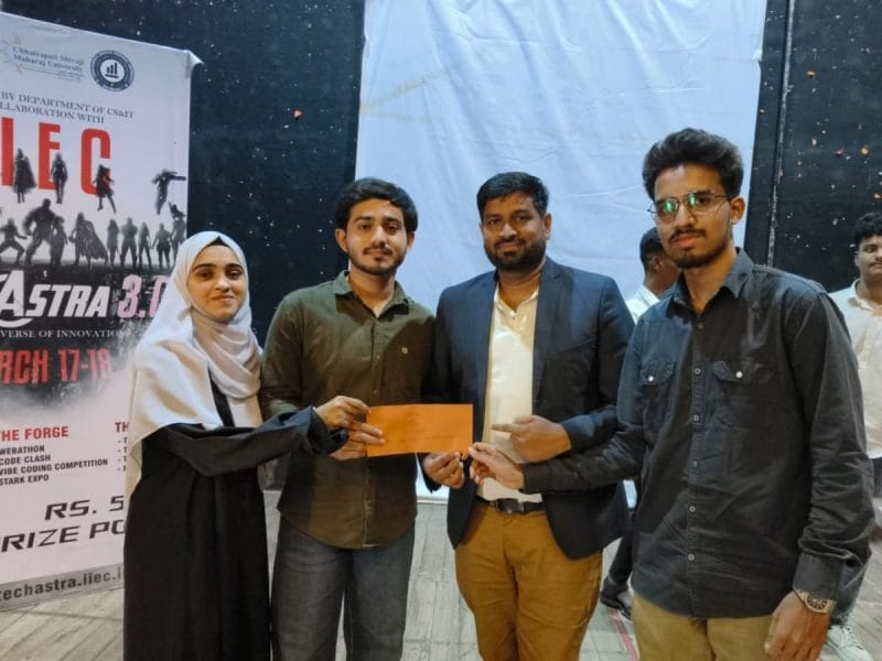 We, the Department of CSE (AIML), proudly congratulate our students on securing Runner-Up at STARC Expo, Techashtra 3.0 hosted by CSMIT, along with a cash prize
