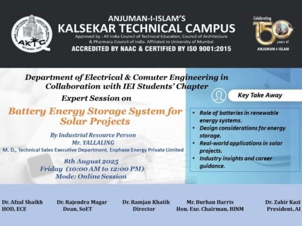 Expert Session - Battery Energy Storage System for Solar Project