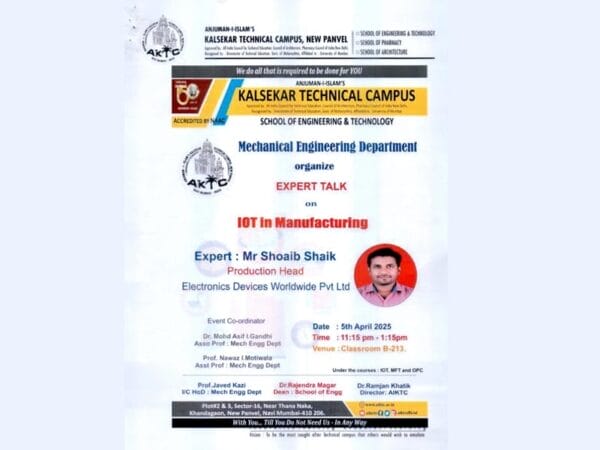 Expert Talk in IOT Manufacturing